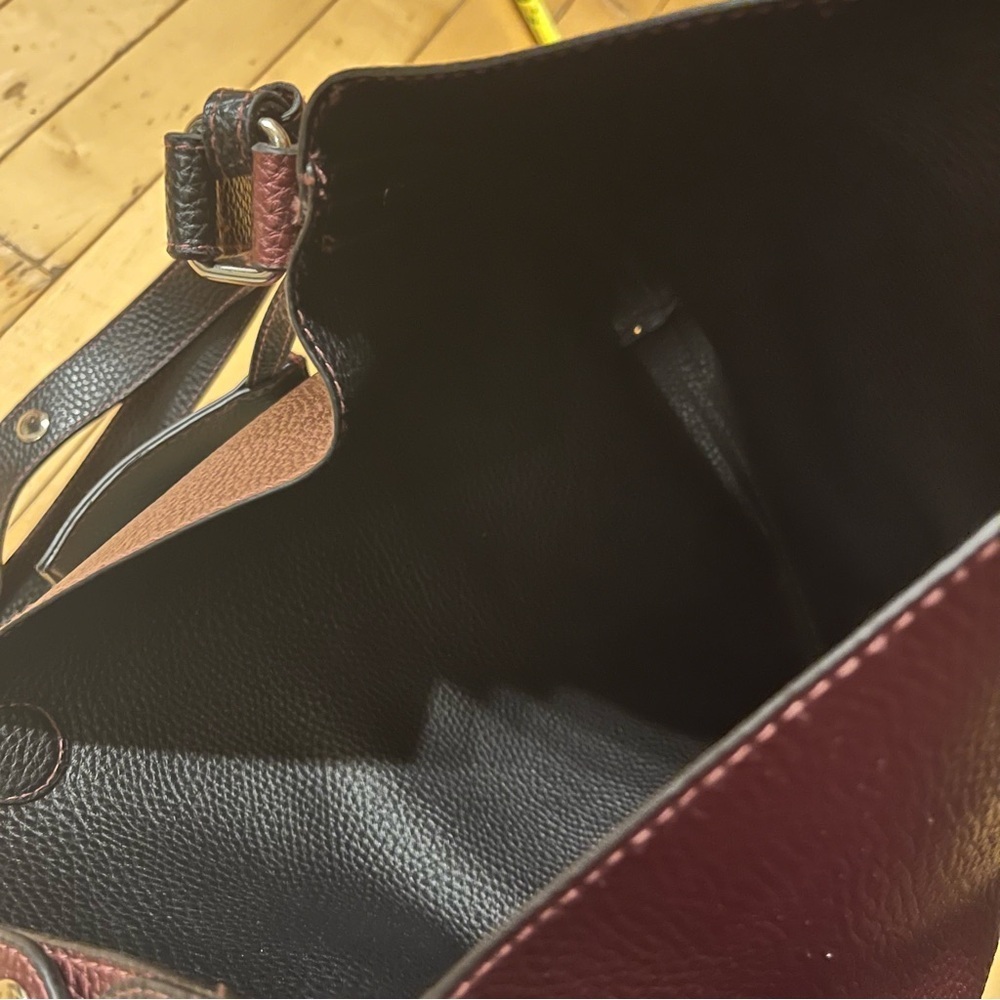 Style & Co. Metallic Burgundy Shoulder Crossbody Faux Leather Bag - Picture 6 of 6